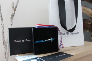 bijoux createur ruban rouge ancre bracelet