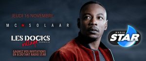 Emission en live Star Radio avec MC Solaar aux Docks Village.