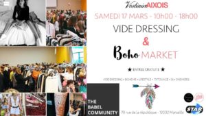 Vide Dressing Géant et Boho Market The Babel Community Marseill